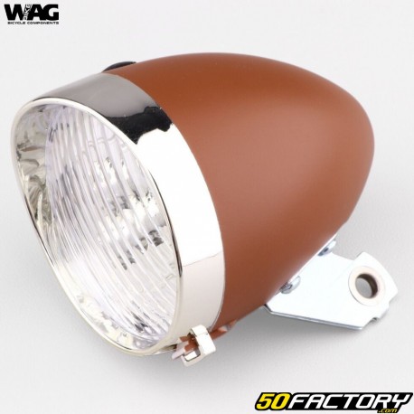 Wag Bike round front light XNUMX LEDs Vintage  brown