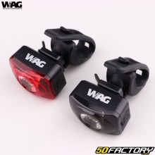 Wag Bike rechargeable front and rear LED bicycle lights (6 functions)