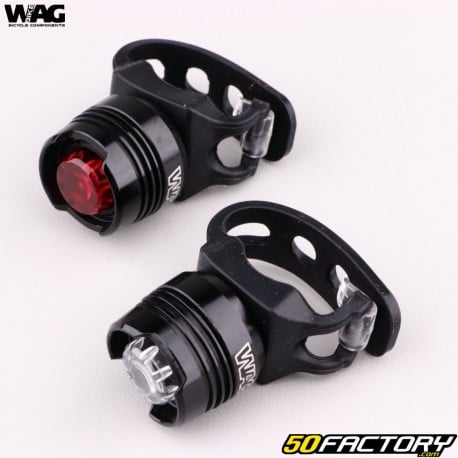 Wag Bike front and rear round LED bicycle lights (2 functions)