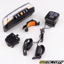 Rechargeable LED rear lighting with remote control for electric scooter
