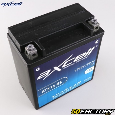 Axcell ATX16-BS 12V 14.7Ah gel battery Peugeot Metropolis,  Piaggio...