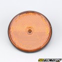 Orange round reflector Ø60 mm universal to screw