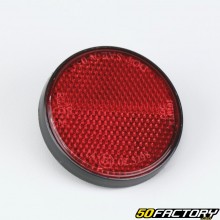 Universal Ø59 mm round red reflector for screwing on