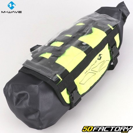 Borsa da manubrio per bici MWave Ruvido 10L nero e giallo fluorescente