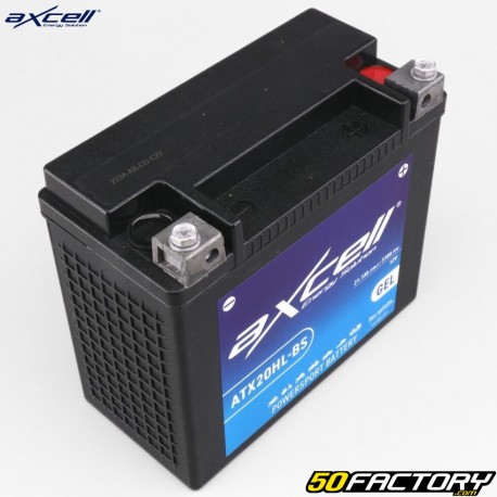 Axcell ATX20HL-BS 12V 21Ah Gel-Akku Kymco MXU, Polaris Sportsman,  Yamaha YFM Grizzly...