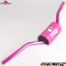 Ø28 mm KRM handlebar Pro Ride full pink with holographic foam