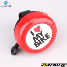 Bicycle bell, scooter “I Love My Bike” M-Wave red