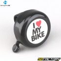 Sonnette de vélo, trottinette "I Love My Bike" M-Wave noire