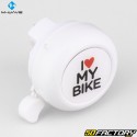 Bicycle bell, scooter “I Love My Bike” M-Wave  white