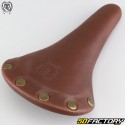 Selle vélo vintage "VTT/route" 275x150 mm BLB Curve marron avec rivets