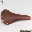 Selle vélo vintage "VTT/route" 275x150 mm BLB Curve marron avec rivets