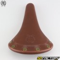 Selle vélo vintage "VTT/route" 275x150 mm BLB Curve marron avec rivets