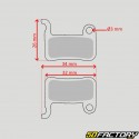 Pastilhas de freio de bicicleta orgânica tipo Shimano XTR BR-M975...