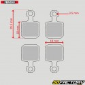 Pastilhas de freio de bicicleta semimetálicas tipo Magura MTXNUMX... Ferodo (XNUMX peças)