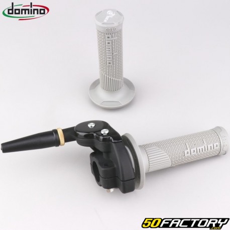 Punho do acelerador completo com coberturas Domino D-Lock Alto Grip