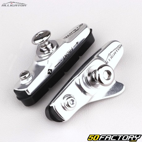 Pastiglie freno bicicletta Shimano 55 mm tipo Alligator (supporti in alluminio argento)