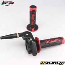 Complete throttle grip with red coverings Domino  HR  Cross