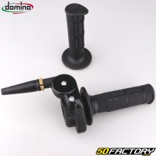 Complete throttle handle with black coverings Domino  HR  Cross