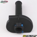 Complete throttle grip with black and gray perforated covers Domino A010