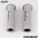 Complete throttle grip with black and gray perforated covers Domino A010