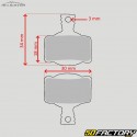 Pastilhas de freio de bicicleta orgânicas tipo Magura MT4, MT8... Jacaré