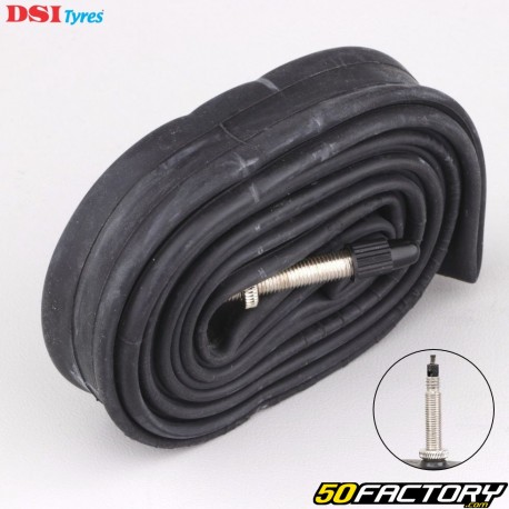 Bicycle inner tube XNUMXxXNUMX/XNUMX (XNUMX/XNUMX-XNUMX) Presta FV valve XNUMX mm DSI Tires