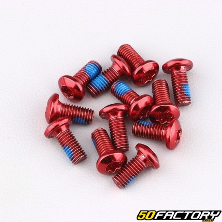 Brake disc screw for scooter, electric scooter (set of 12) red