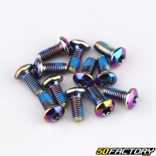 Brake disc screw for scooter, electric scooter (set of 12) multi-colored