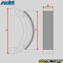 110x24 mm ganasce freno posteriori MBK Booster,  Yamaha DT-R... Polini Fatti Race