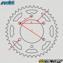 Coroa 58 dentes alumínio 25H minibike Polini 910, 911