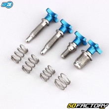 Blue S3 front brake and clutch lever adjustment screws (Braktec master cylinders/AJP) (kit)