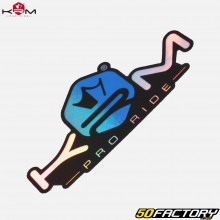 KRM decal Pro Ride holographic blue