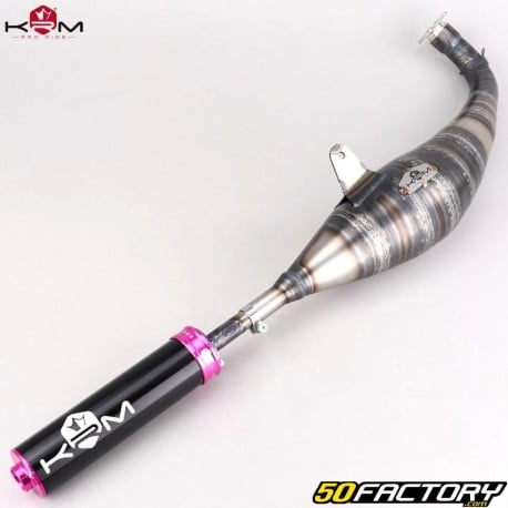 Exhaust Minarelli horizontal MBK Nitro,  Ovetto,  Yamaha...KRM Pro Ride 90/100cc muffler pink