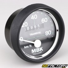 Velocímetro MBK XNUMX km/h, Motobécane (cuadrado grande)