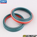 Joint spi et cache poussière de fourche 49x60x10 mm Suzuki DR-Z 400, Honda CRF 450 L... (fourche Showa) SKF Dual