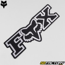 Sticker Fox Racing Corporate 18 cm noir et chrome