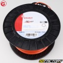 Fil de débroussailleuse Ø3 mm rond nylon Granit orange (bobine de 112 m)