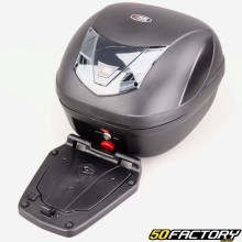 Top case Deluxe XNUMXL schwarz universell für Motorrad und Roller (schwarzer Reflektor)