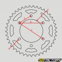 Corona 44 denti acciaio 520 Kawasaki Ninja 250, 300, 400, ZZR 250... grigia