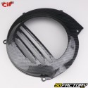 Cubierta metálica del ventilador Vespa PX 125, 150, 200... carbono