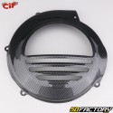 Cubierta metálica del ventilador Vespa PX 125, 150, 200... carbono