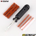 Tubeless bicycle tire puncture repair kit with Zéfal &quot;braid&quot; wicks