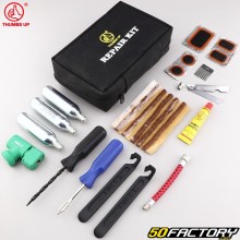 Tubeless tire puncture repair kit with &quot;braid&quot; wicks (patches and glue) Thumbs Up