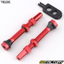 Valves de pneus tubeless Presta 44 mm vélo Vélox rouges (lot de 2)