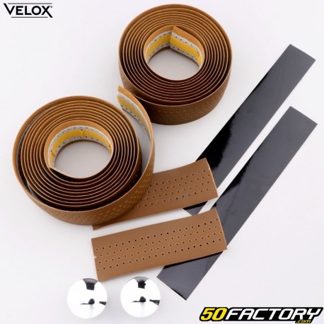 Velox Soft perforated bicycle handlebar tapes Grip  Brown