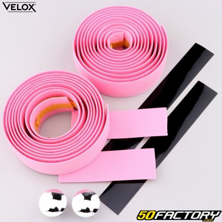 Pink Vélox Maxi Cork bicycle handlebar ribbons