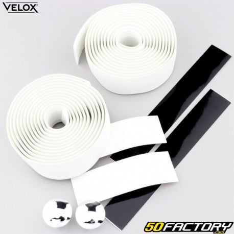 White Vélox Maxi Cork Gel bicycle handlebar tapes