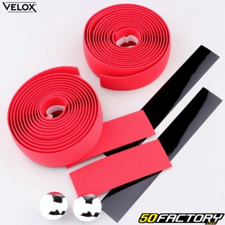 Red Vélox Maxi Cork bicycle handlebar ribbons