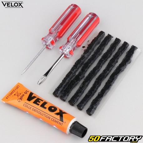 Tubeless MTB bicycle tire puncture repair kit with XNUMX mm &quot;braids&quot; Velox