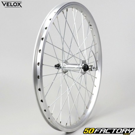 Rueda delantera de bicicleta 20&quot; (19-406) Velox Mach1 ER-10 alu gris